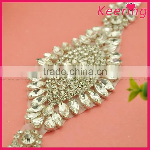 High Quality Sew On Dress Wholesales Crystal Applique WRA-790 photo-2