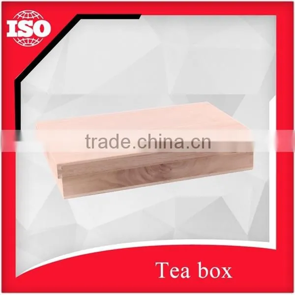 New Design Lid and Printing Logo Wooden Tea Box Storage photo-3