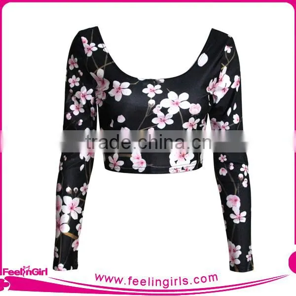 Latest Wholesale Sexy Women Custom Printed Crop Tops photo-5