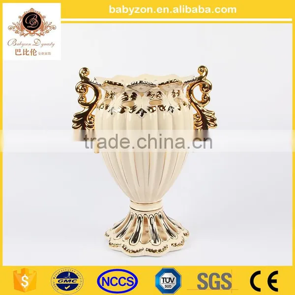 Factory Direct Selling Gold Flower Vase for Home Decoration Gift Ceramic Vase photo-4