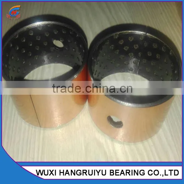 Metal Backing Supports POM With Fiber Self Lubricating Bushing Sleeve Bearings 60 * 65 * 50mm With Grease Hole photo-2