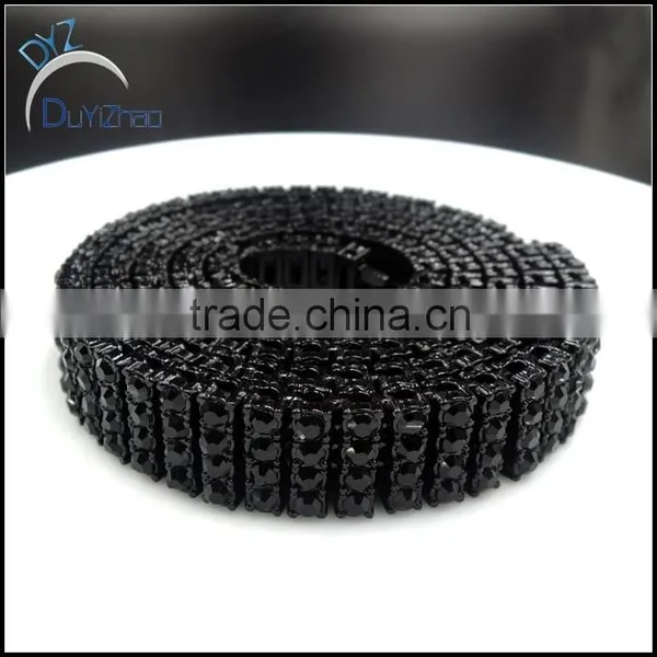 Hot Sale 4 Row Men's Heavy Hip Hop Black Diamond Necklace photo-3