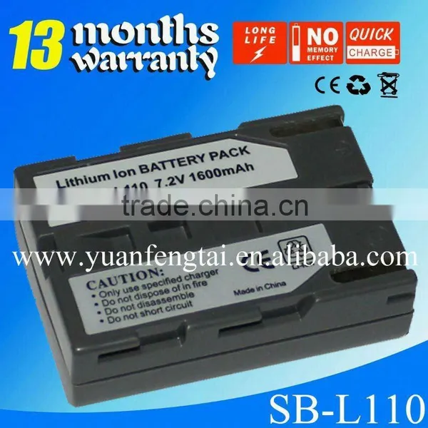 New Professional Camera Battery 7.4V 1300mah for Samsung SB-L110