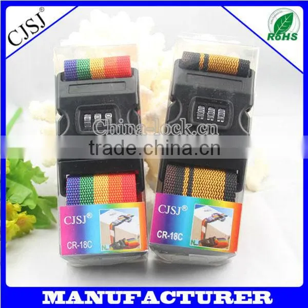 travel luggage belt with lock for travel bag accessories lock