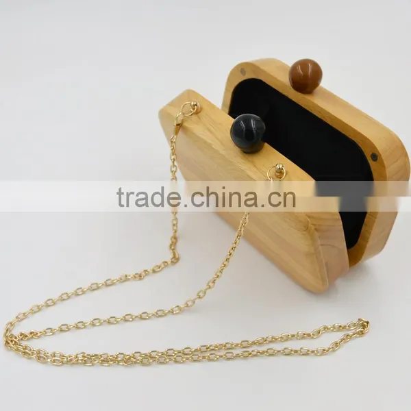 Acrylic Clutch Bag Designer Handbag Factory Custom Banquet Formal Dress Box Evening Wood Bag photo-2