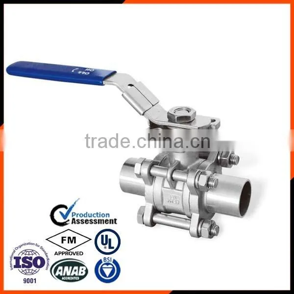 3PC DIN Flanged Ball Valve In DN40 In Blow-out Proof Stem photo-6