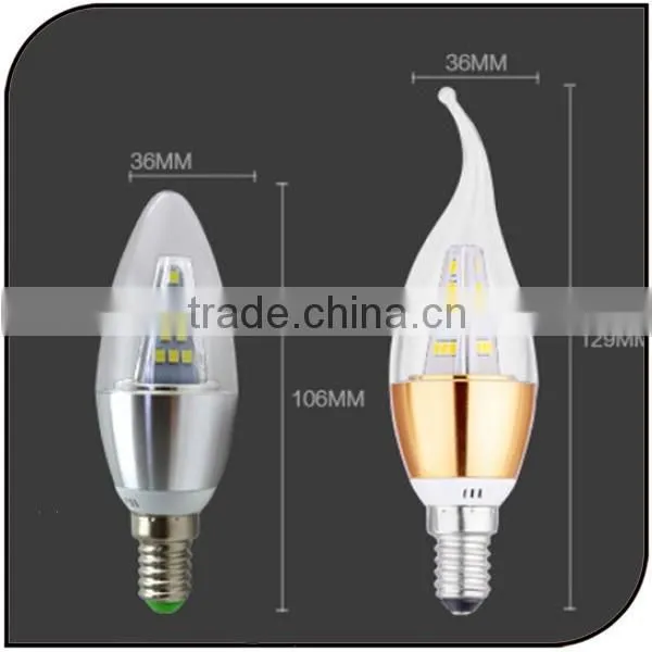Super Bright 4w Led Bulb Light Cool White Warm White E14 Dimmable Led Candle Lamp photo-3