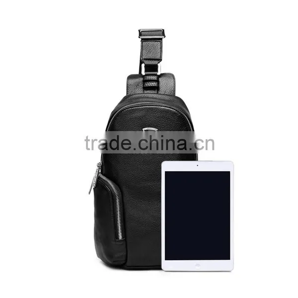 2016 Fashion Men Black Leather Single Strape Shoulder Bags Messenger Bags Dongguan photo-2
