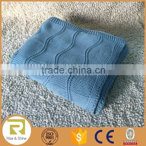 Wholesale 100% Acrylic Cable Knit Throw Blanket