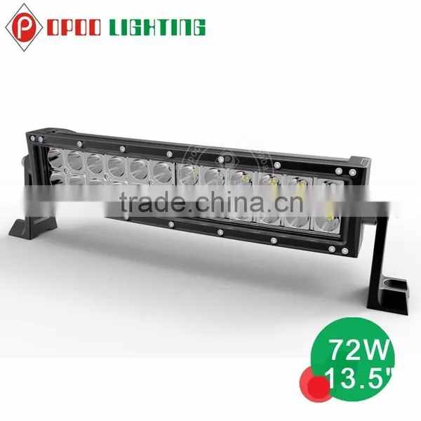 72w Led Light Bar for Jeep Truck Atv , Dual Row Spot Flood 72 Watt Led Light Bar
