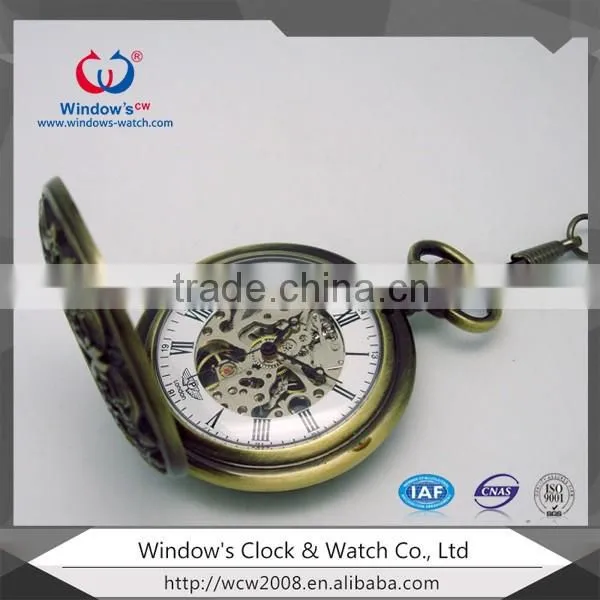 Mechanical automatic pocket watch 2015 fashion style