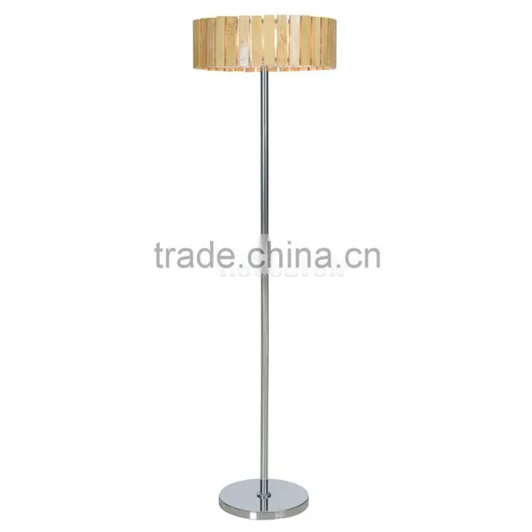 Modern Style Chrome Plated Iron Wooden Floor Lamp,chrome Plated Iron Wooden Floor Lamp,wooden Floor Lamp F1026