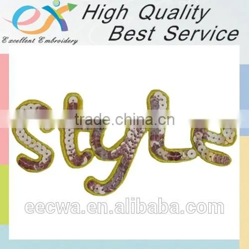 Hot Sale Customized Iron on Sequin Embroidery Patch photo-4