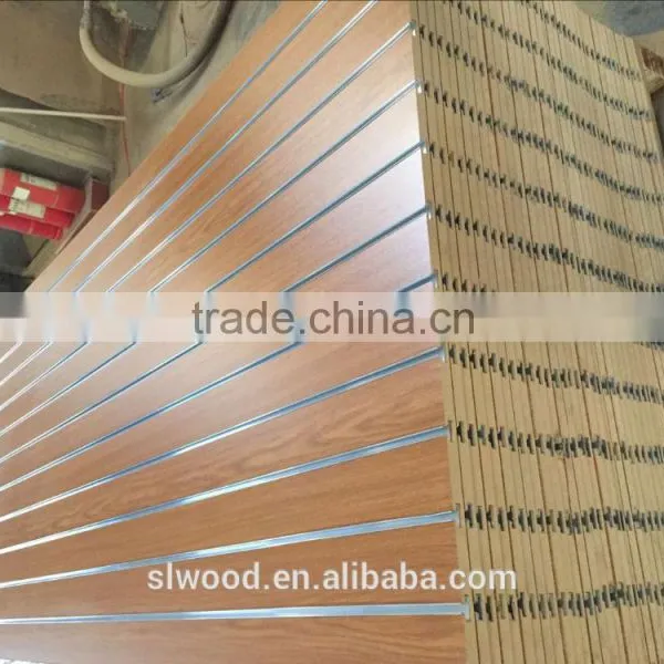 New Design Melamine Slotted MDF Board /slotwall MDF