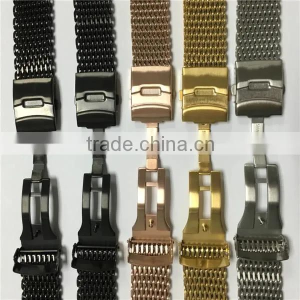 304 316 Stainless Steel PVD Butterfly Clasp Watch Band