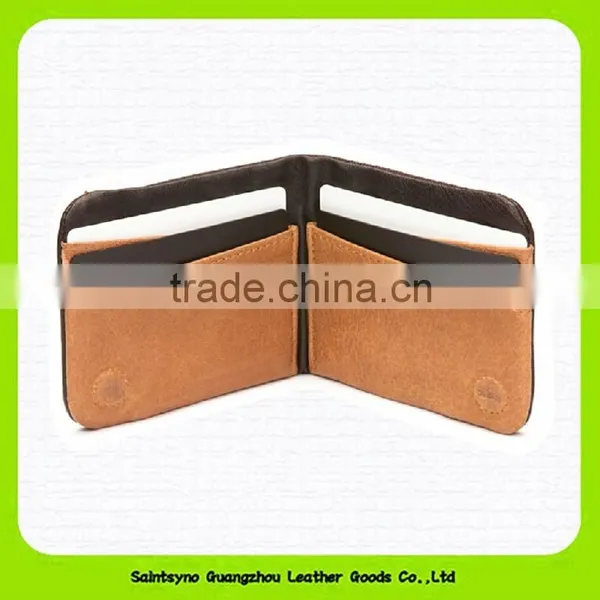 15603B Fashion Leisure Cow Leather Simple Classic Men's Wallet photo-4