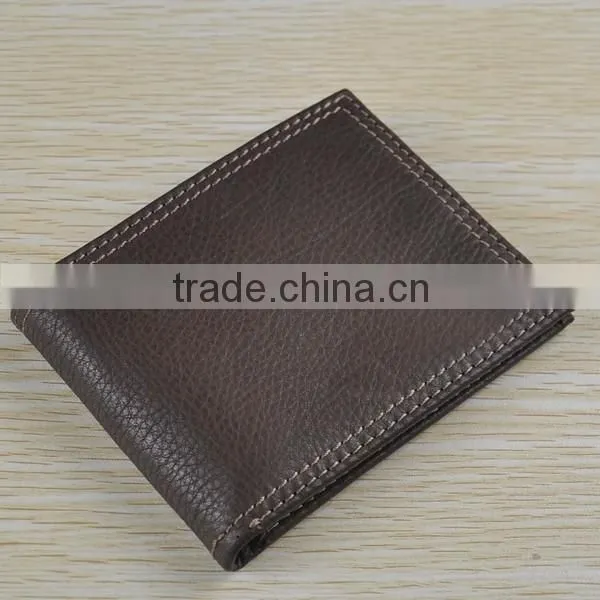 13003 Bill-fold Business Style Brown Cheap Mens Leather Wallet photo-3
