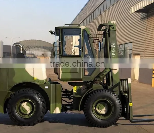 Heavy Duty 5 Ton Rough Terrain Forklift Truck With Diesel Engine photo-3