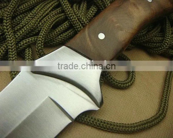 OEM 440C Fixed Blade Knife With Wood Handle photo-4