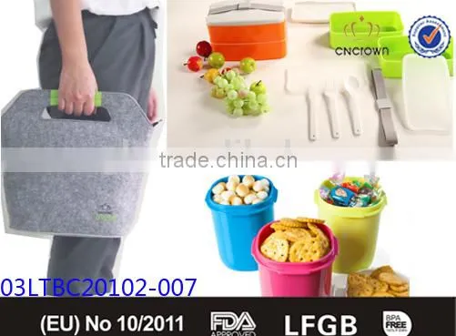 3PCS LUNCH ON THE GO SET by Insulated Cooler and Leakproof Bento Box