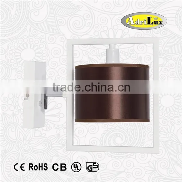 Brown and White Metal+frabic E14 FOLDING Wall Sconces for Stairs