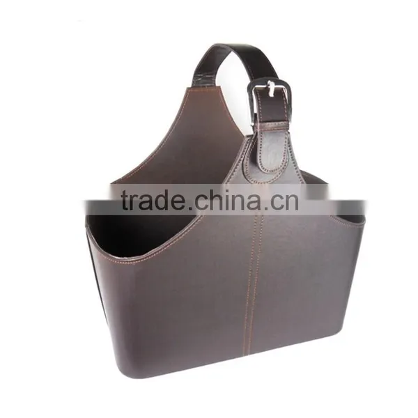 Leather Storage Baskets Wine Basket photo-4