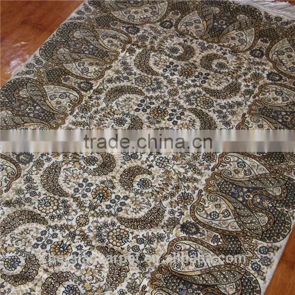 Egypt Persian Carpet Made in Iran Plain 3x5ft Hand Knotted Pure Silk Carpet photo-3