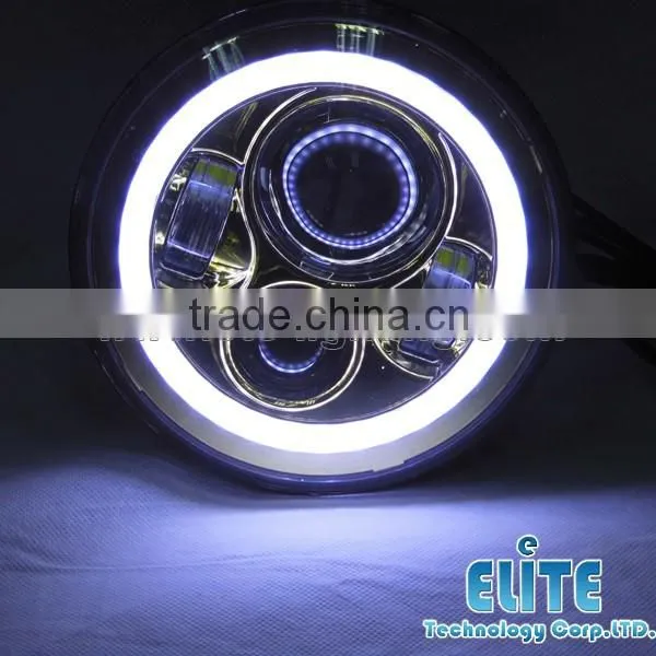 2015 Updated 7inch Round Led Headlight With DRL 12v 24v Led Motorcycle Headlight With E-Mark Certificate photo-5