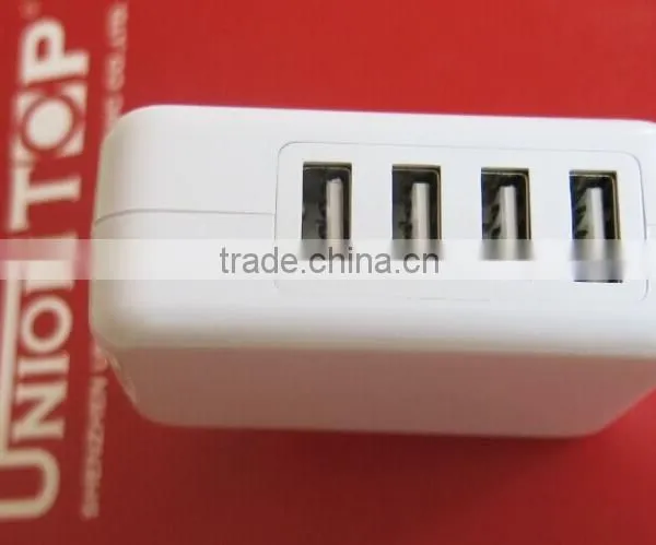 CE/FCC Approvals US/EU/KR Plug 5v 1a/2a/3a/4a 4 Port Charger for Tablet photo-2
