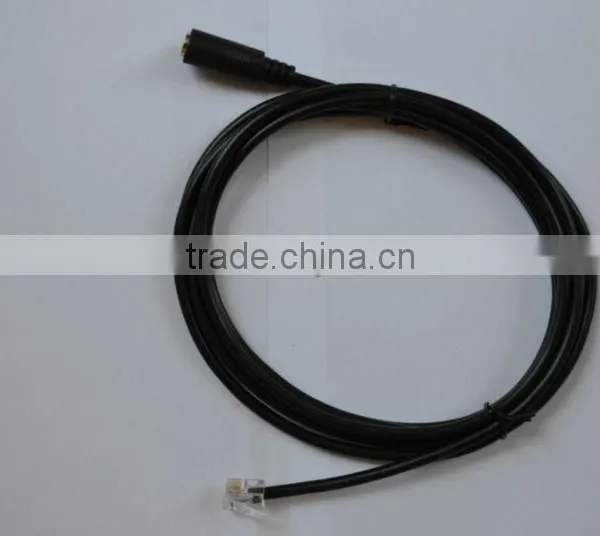RJ12 6P4C to 3.5mm Audio TRS 7 Feet in Length for Stereophone Systems