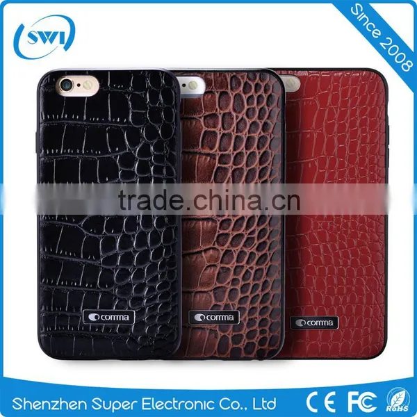 High Quality Croco Cowhide Leather TPU Case Cover For Iphone 6 6S 6 Plus 6S Plus photo-2