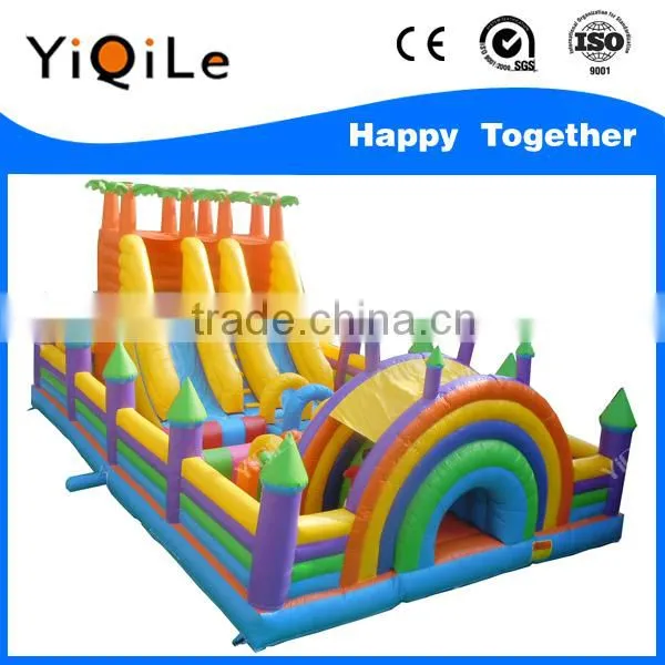 Winter Theme of Castle Inflatable With Sliding Bouncer Jump Castles for Sale photo-3