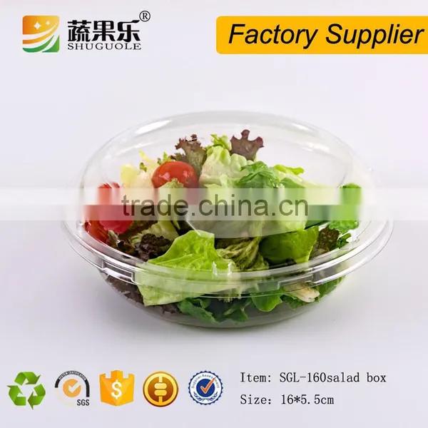 Food Use and Plastic PET Material Take Away Salad Box Fruit Bowl With Lid photo-4