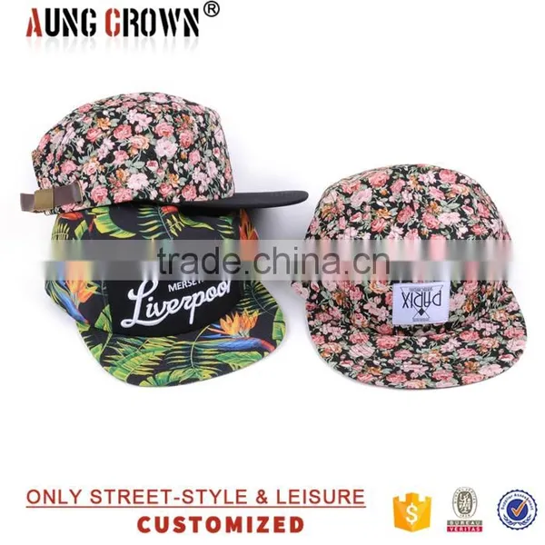 Design Your Own Floral 5 Panel Hat Cap photo-2