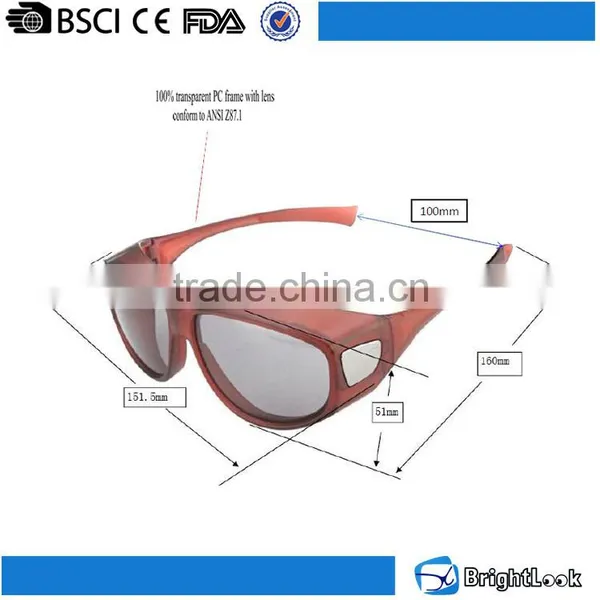2016 Novelty New Style Customized Unisex Red Frame Double Lenses Bifocal Polarized Sports Reading Sunglasses photo-6