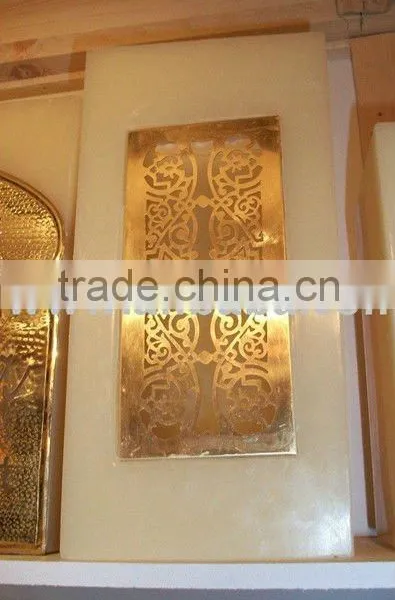 Luxury Brass Decorated Pillar Candles