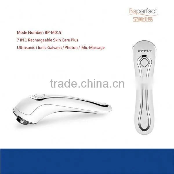 Home Use Biowave Massage Ultrasonic Dermabrasion Galvanic and Ultrasonic Facial Massager photo-2