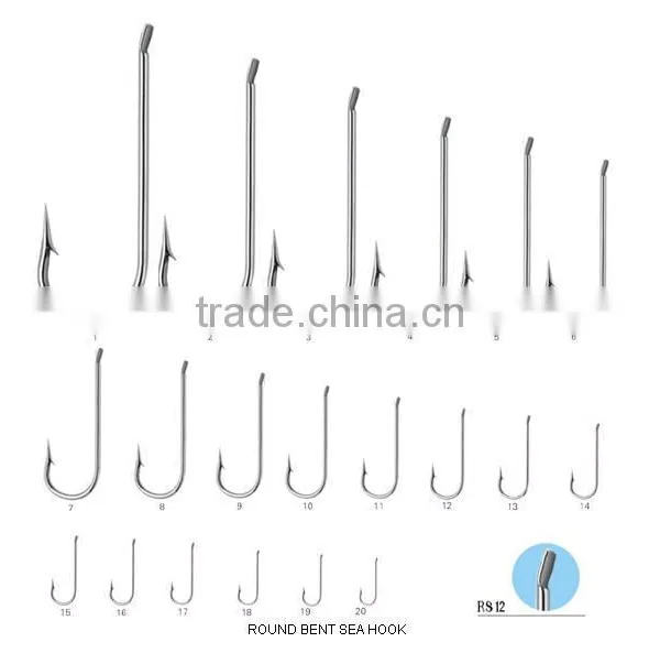 Round Bent Sea Hook,Commercial Fishhooks