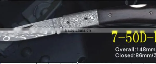 9.0" Damascus Folding Knife/Custom Handmade Damascus Folding Pocket Knife/Damascus Liner Lock photo-6