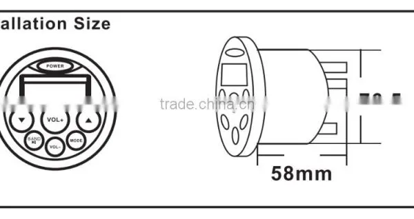 High Quality Waterproof Player Center for Galf Cart With Bluetooth photo-2