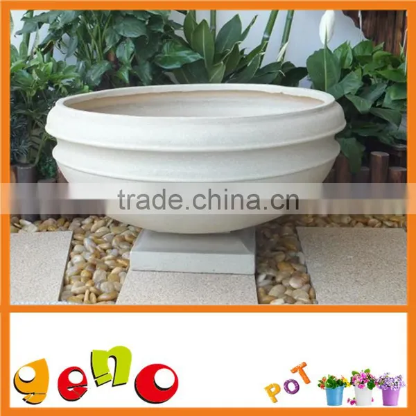 Large Size URNS Handle Clay Fat Flower Pot photo-3