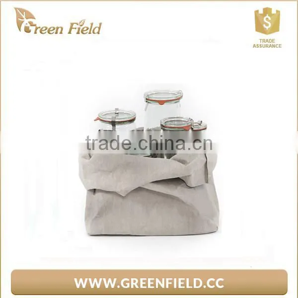 Green Field Washable Kraft Paper Storage Bag photo-6