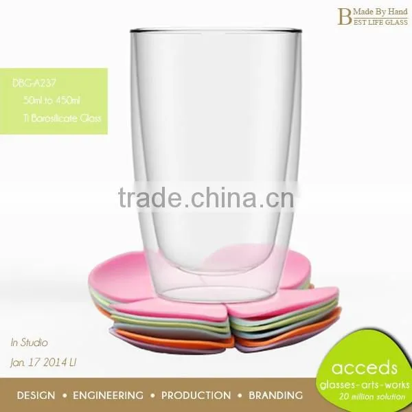 Unbreakable Pyrex Drinking Custom Small Glass Tea Cups With Saucer photo-2