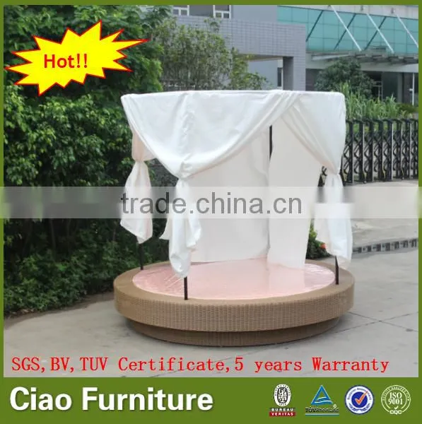 Luxury New Style Rattan Sun Bed Wicker Patio Daybed Outdoor Furniture photo-2