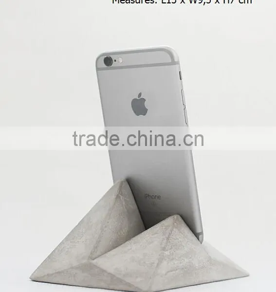 Office Set Modern Concrete Ipad Stand Cement Phone Holder for Table Deco photo-2