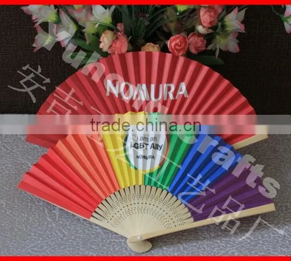 Colorful and Beautiful Hand Folding Fan for Promotion photo-2