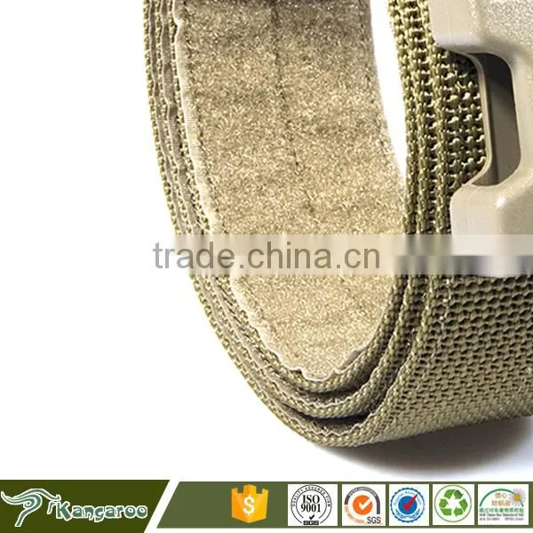 Brown Tactical Belt With Buckle Metal Military photo-5