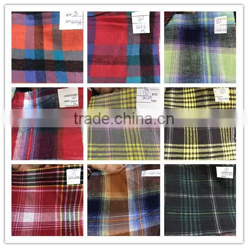 Wholesale High Quality 21S Yarn Dyed 100% Cotton Plaid Flannel Fabric photo-2