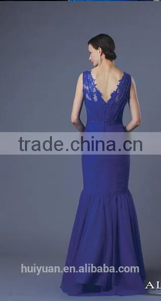 Blue off Shoulder Deep v Neck Plus Size Brides Mom Dresses photo-2