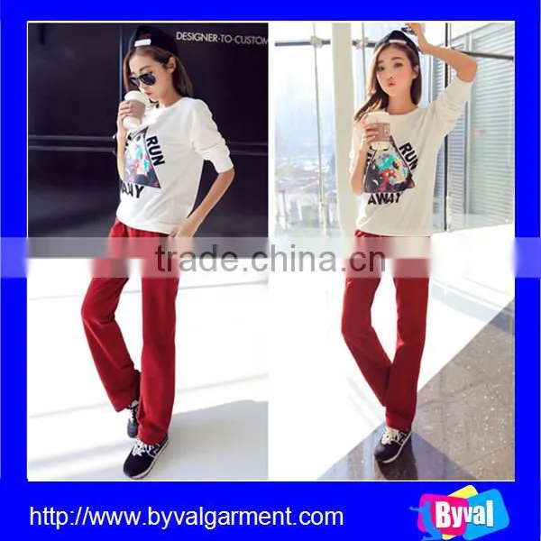 Womens Fashion Drawstring Elastic Waist Pants Casual Pants 2015 photo-3